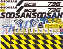 Комплект наклеек для КМУ Soosan SCS736